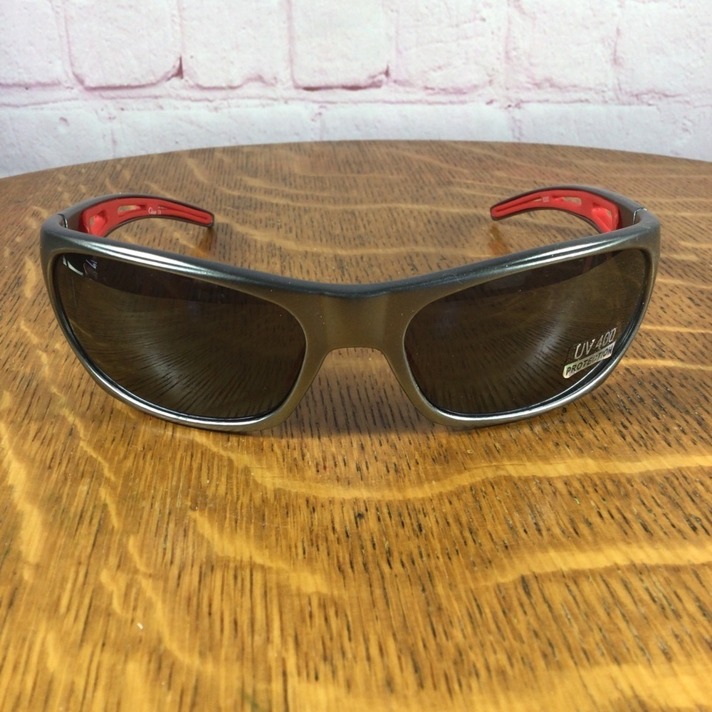 Red and Gray Frame Sunglasses